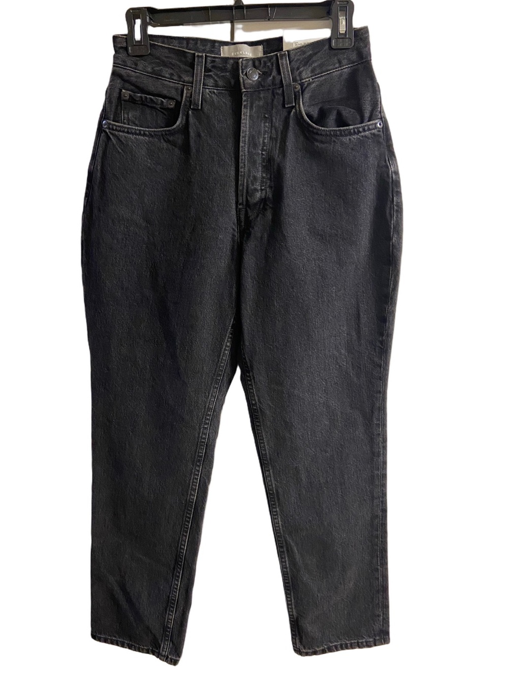 Everlane The Curvy 90’S Straight Jeans High Rise Black Ankle Organic Cotton S 27